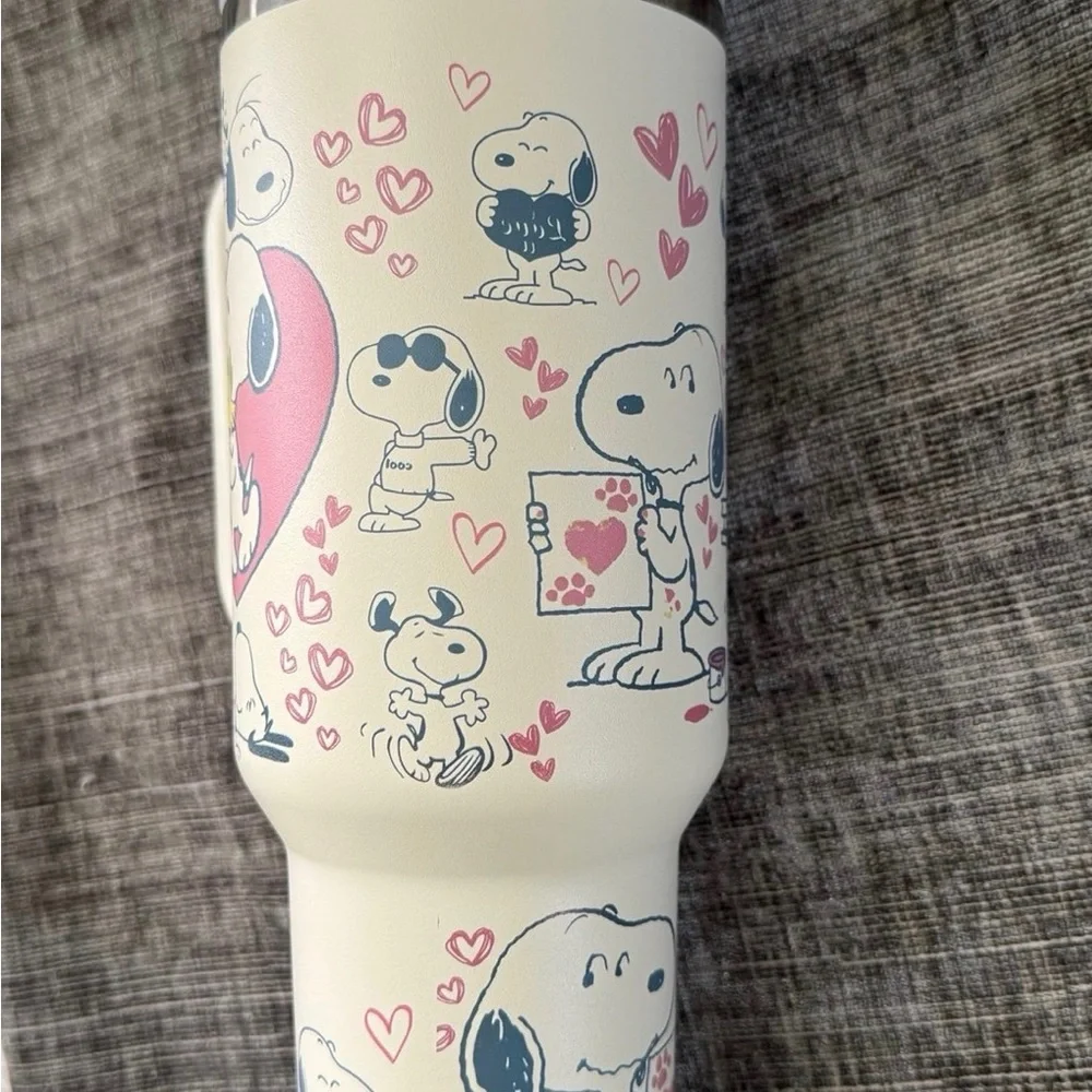 Stanley White & Pink Peanuts Snoopy Travel Mug - Picture 3 of 3